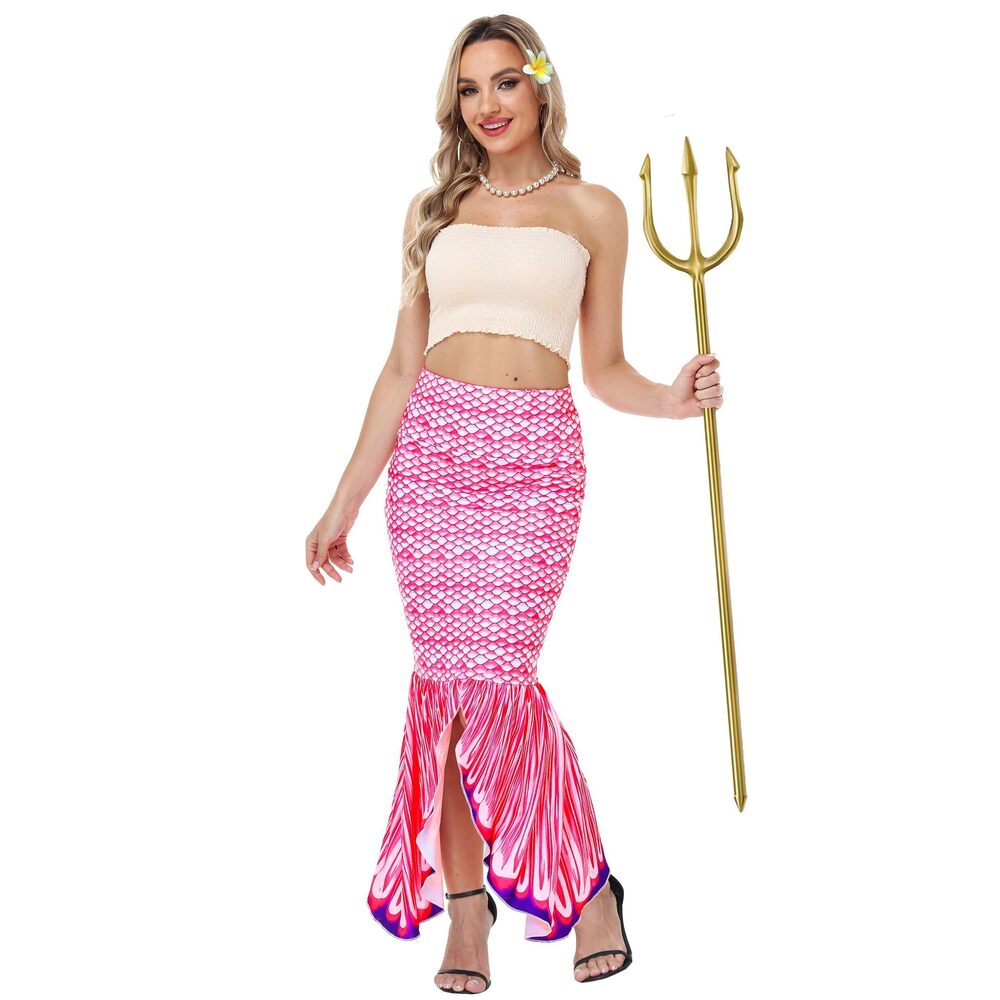 2370 Adult Mermaid Skirts Ariel Costume Skirt Slim Fit Fancy Halloween Role